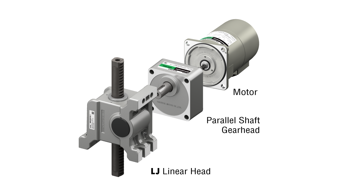 Can be easily combined with a parallel shaft gearhead