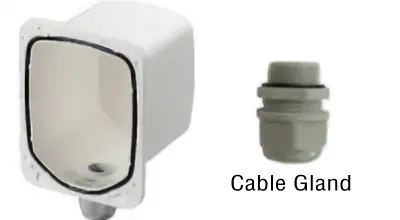 Motor cover with cable gland