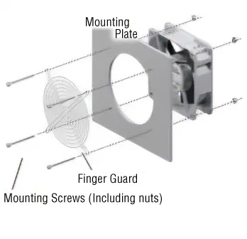 Mounting Example of Finger Guard Set (1 Guard)