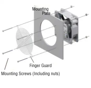 Mounting Example of Finger Guard Set (1 Guard)