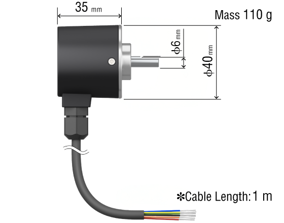 Dustproof and Water-Resistant (IP65) Type Mass: 110 g Cable Length: 1 m