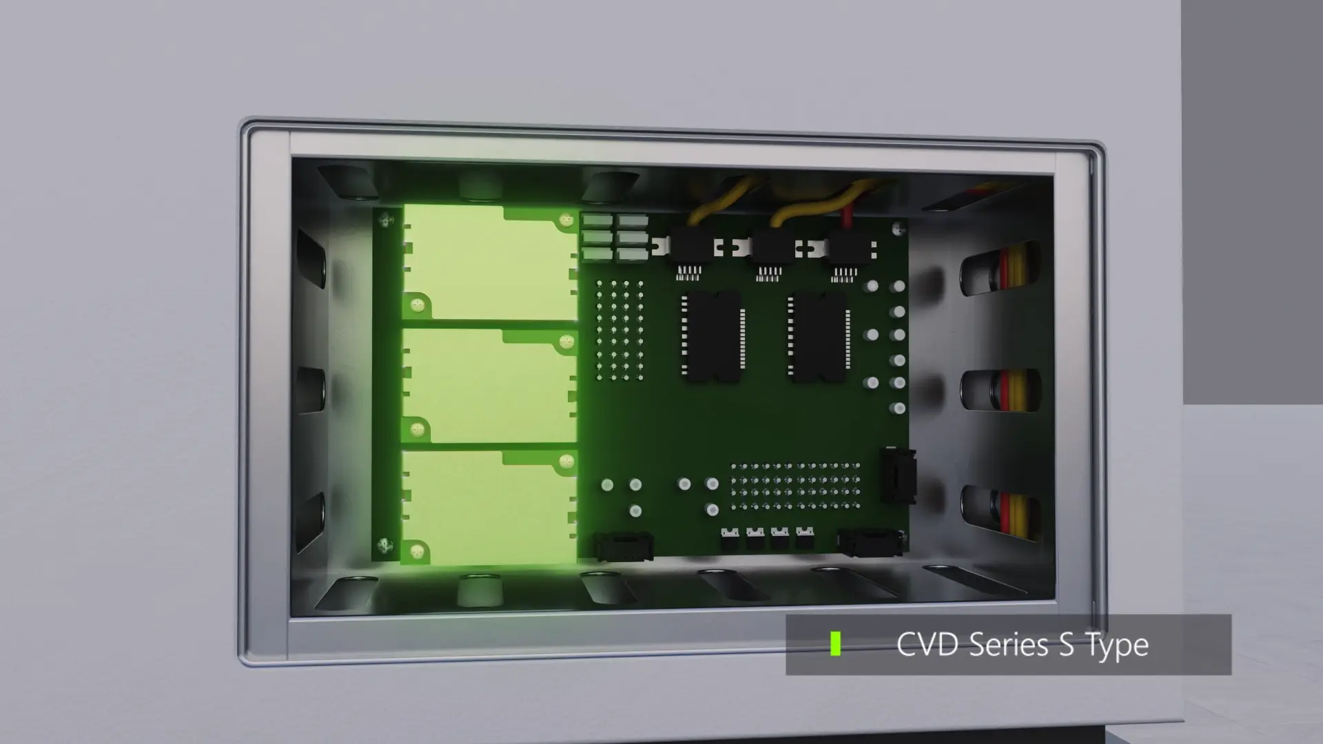 Space saving compact control board. Suitable for use as a proposed product.