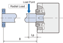 When Supporting One Side of the Load Shaft with the Bearing Unit